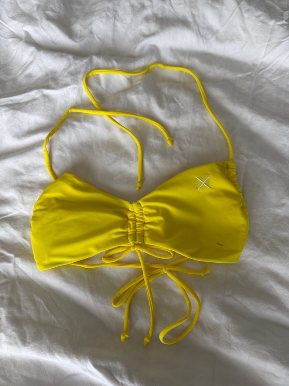 Bright Yellow Bandeau Bikini Top